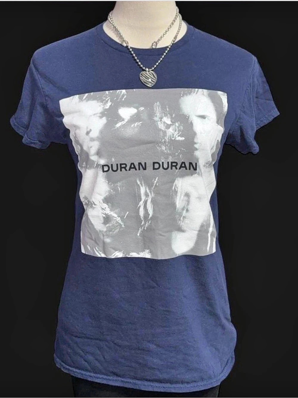 Duran Future Past Europe 2022 Tour T-Shirt Graphic Tee in Blue & White, Large